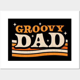 Groovy Dad 1970's Hippie Retro Vintage Fathers Day Posters and Art